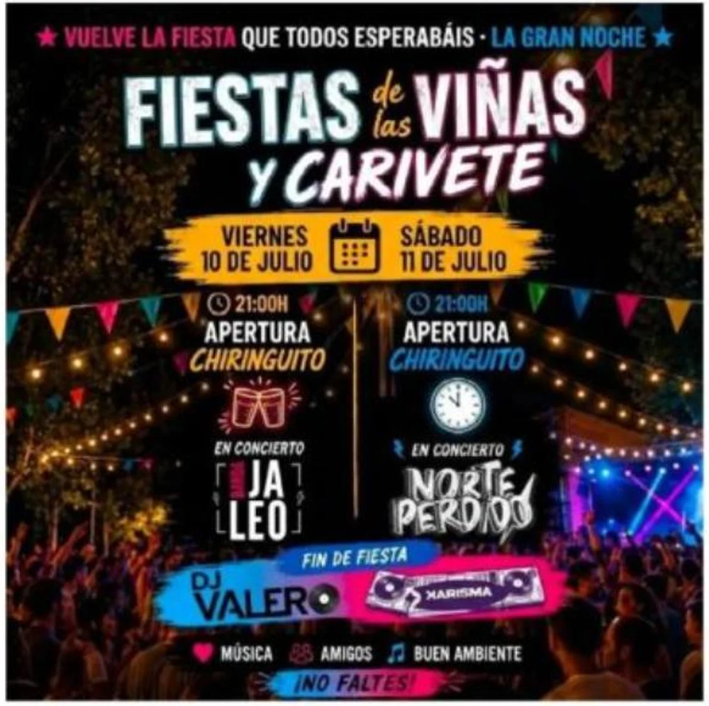 Cartel oficial de las Fiestas de Las Viñas y Carivete 2026